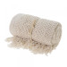 Pletená bavlnená deka 130x170 cm - krémová farba<br />
