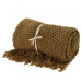 Pletená bavlnená deka 130x170 cm - škoricová farba